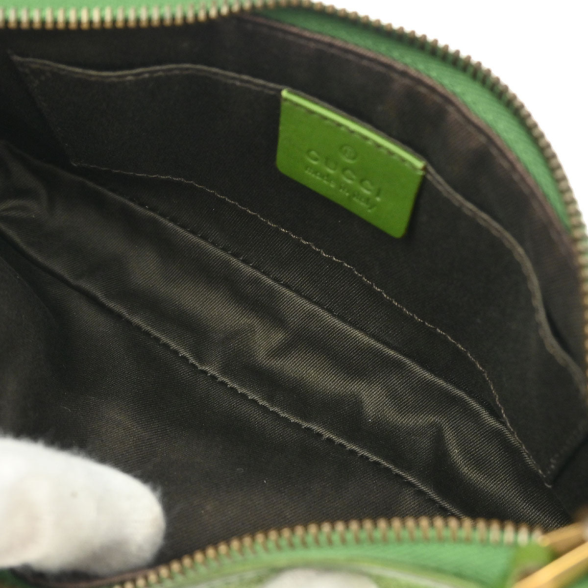 Gucci Green Suede GG Handbag