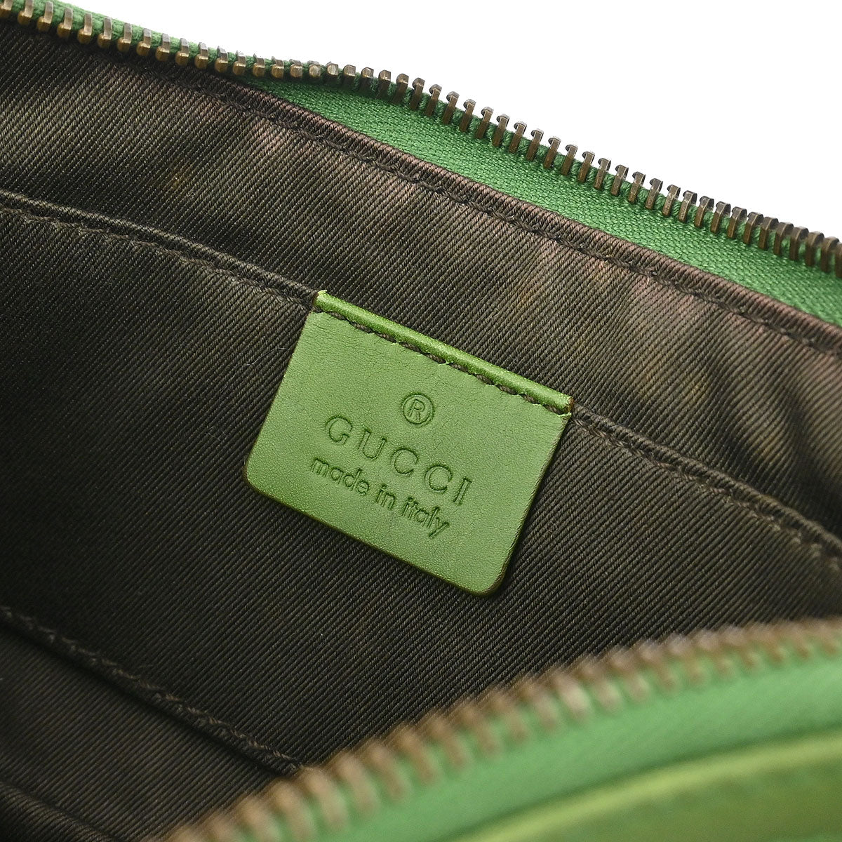 Gucci Green Suede GG Handbag