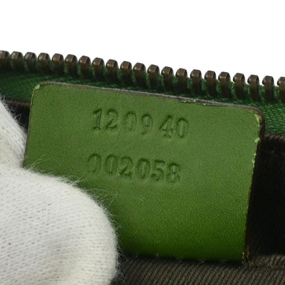 Gucci Green Suede GG Handbag