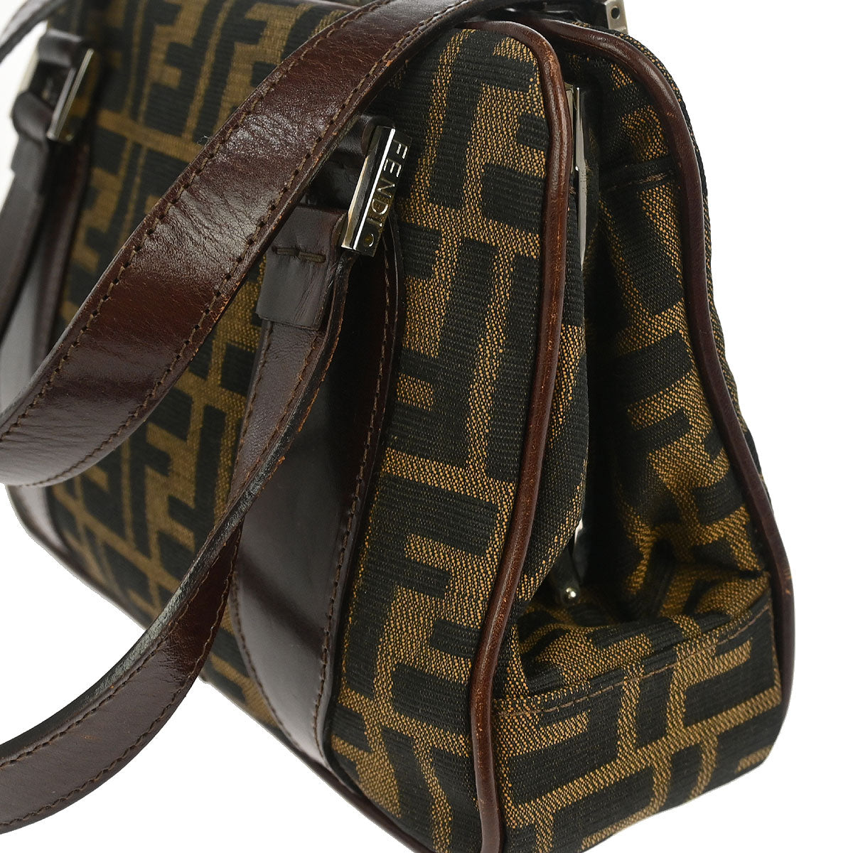 Fendi Brown Canvas Zucca Handbag