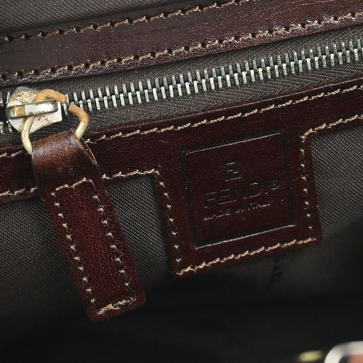 Fendi Brown Canvas Zucca Handbag