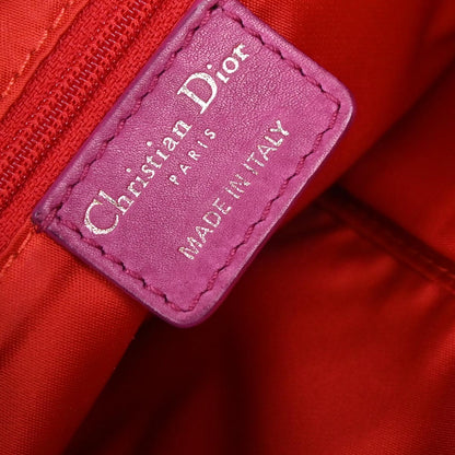 Christian Dior Pink Leather Gypsy Ruffle Hobo Handbag