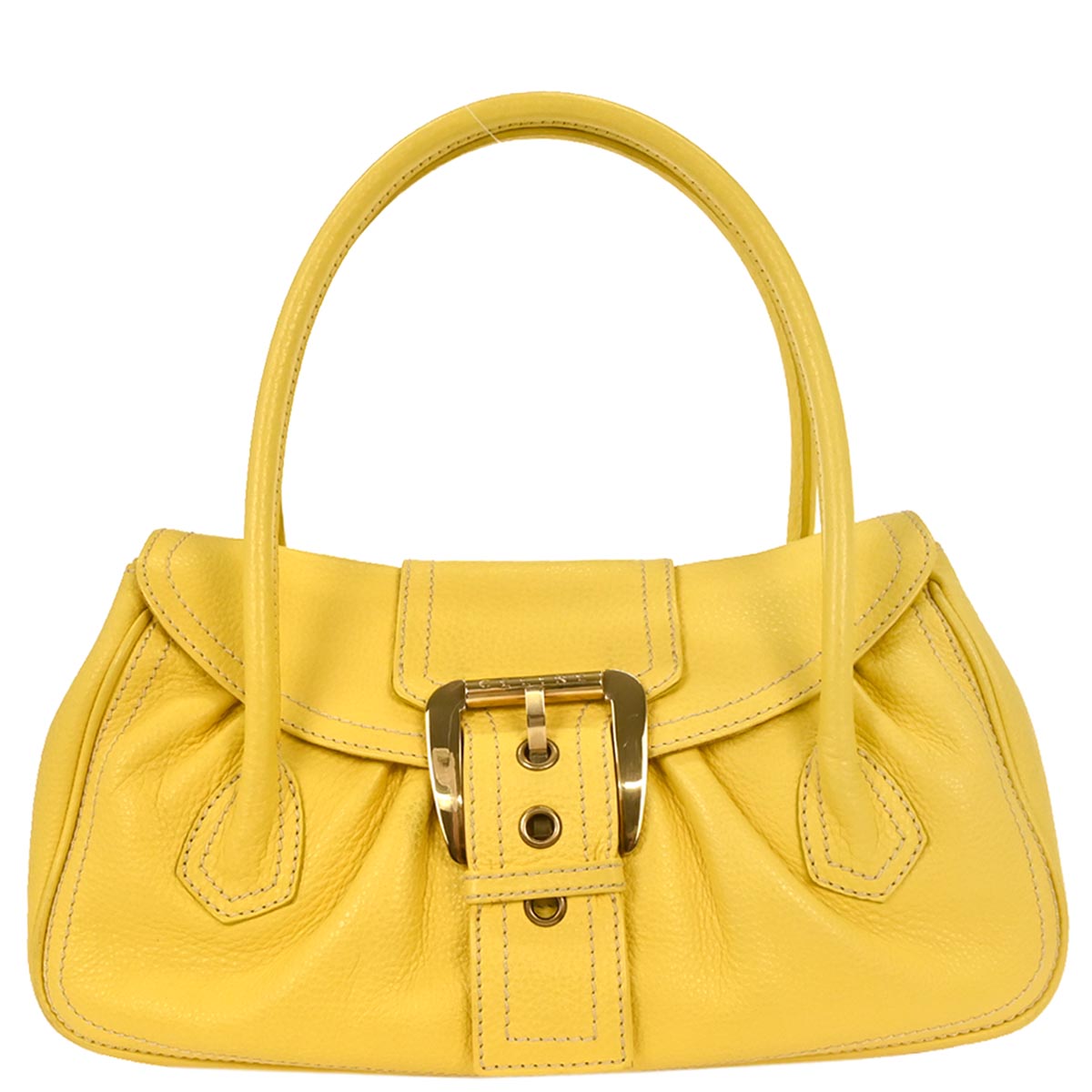 Celine Yellow Leather Handbag