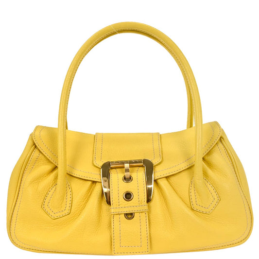 Celine Yellow Leather Handbag