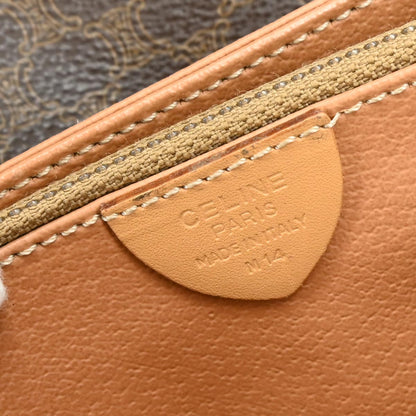 Celine Brown PVC Macadam Shoulder Bag