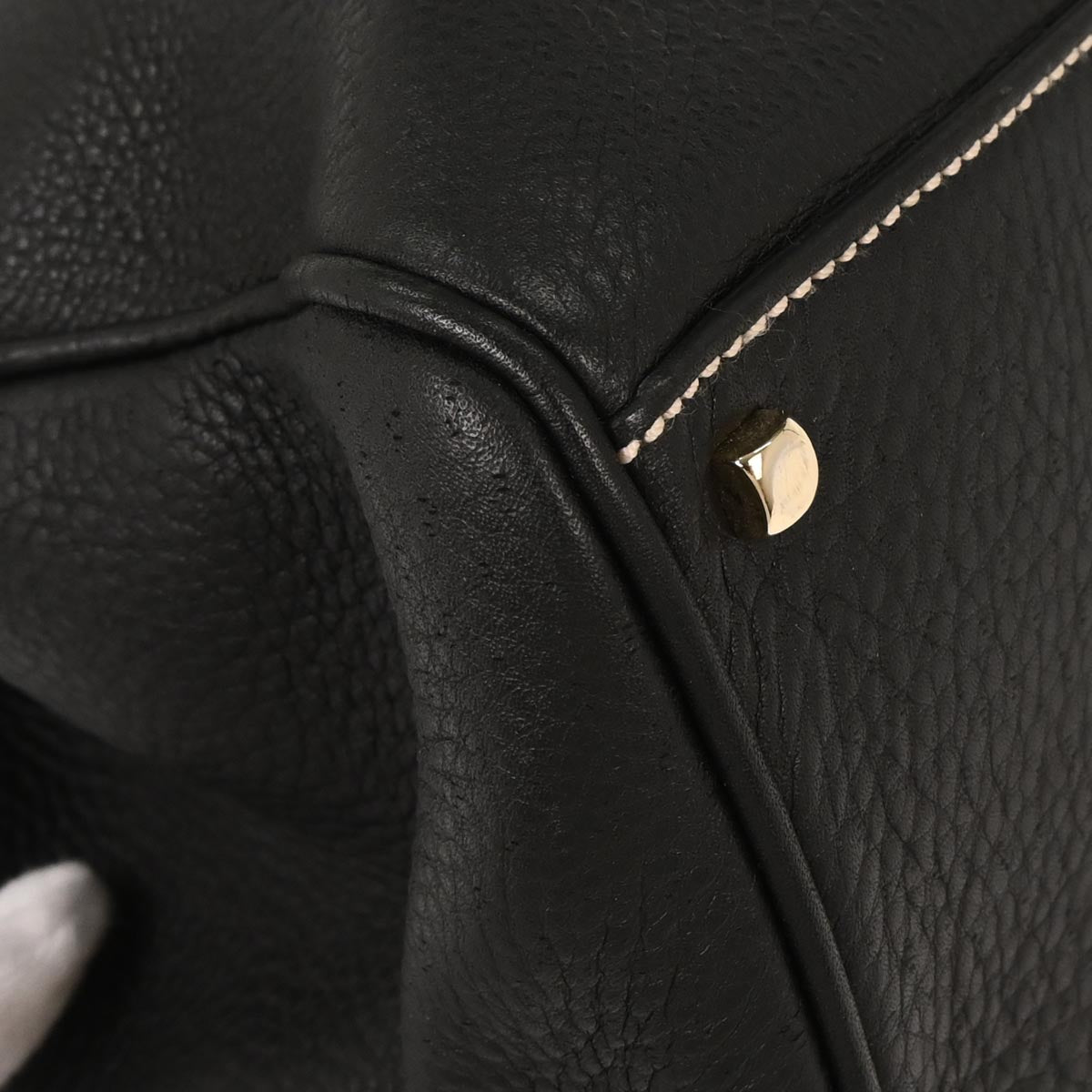 Salvatore Ferragamo Black Leather Gancini Handbag