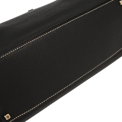 Salvatore Ferragamo Black Leather Gancini Handbag