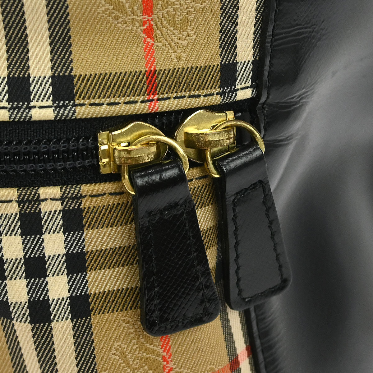 Burberrys Beige Black House Check Vanity Handbag