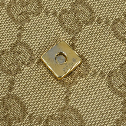 Gucci Beige Canvas Bamboo GG Shoulder Bag