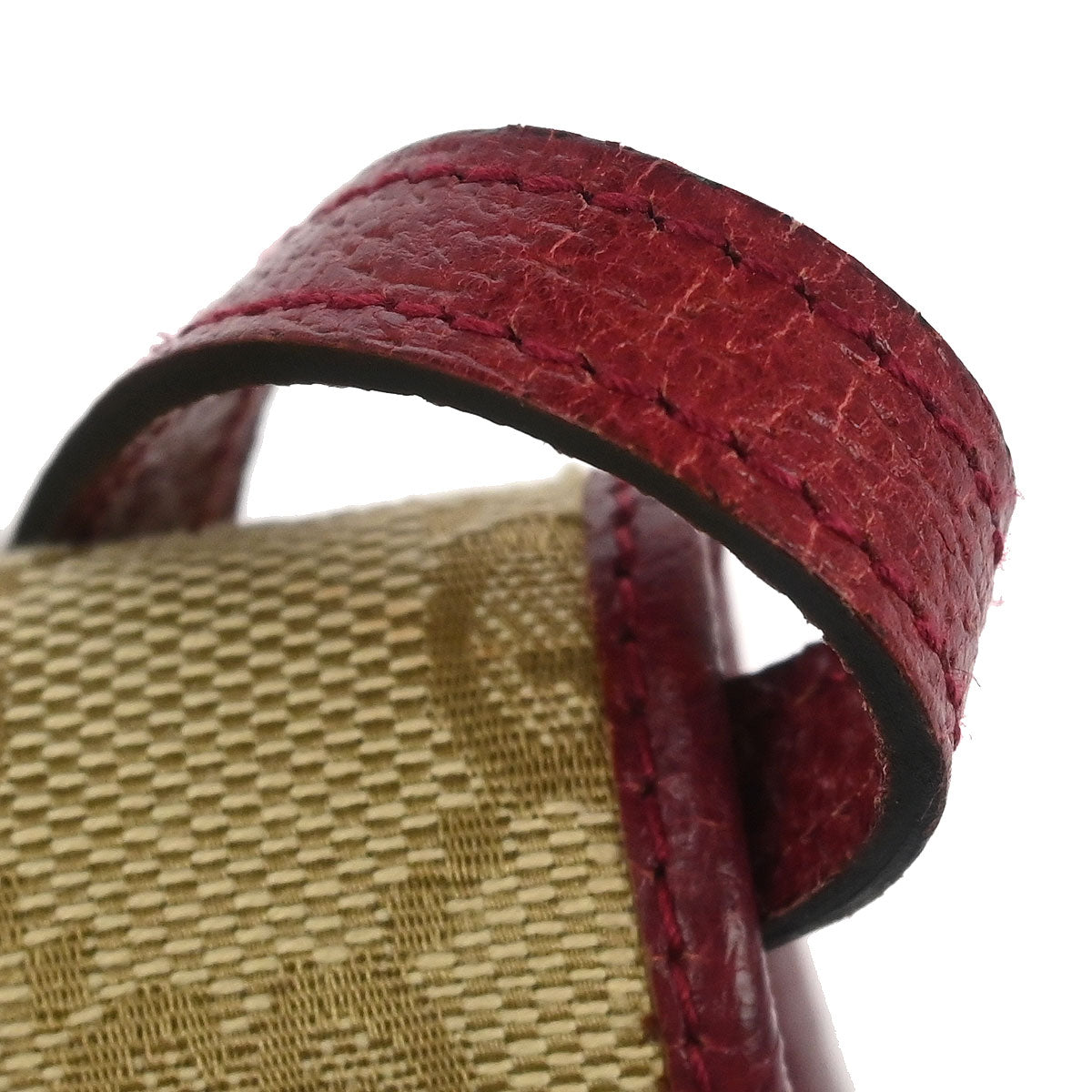 Gucci Beige Canvas Bamboo GG Shoulder Bag