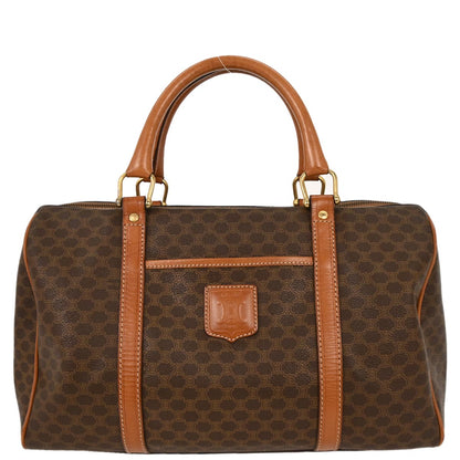 Celine Brown PVC Macadam Duffle Handbag