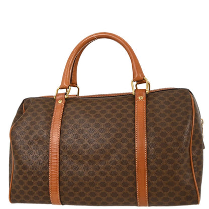 Celine Brown PVC Macadam Duffle Handbag