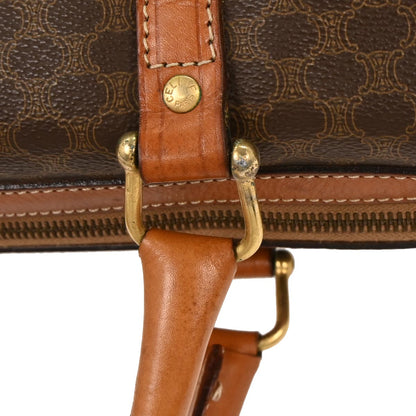 Celine Brown PVC Macadam Duffle Handbag