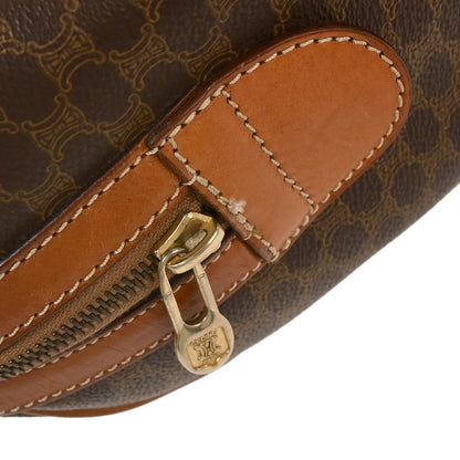 Celine Brown PVC Macadam Duffle Handbag