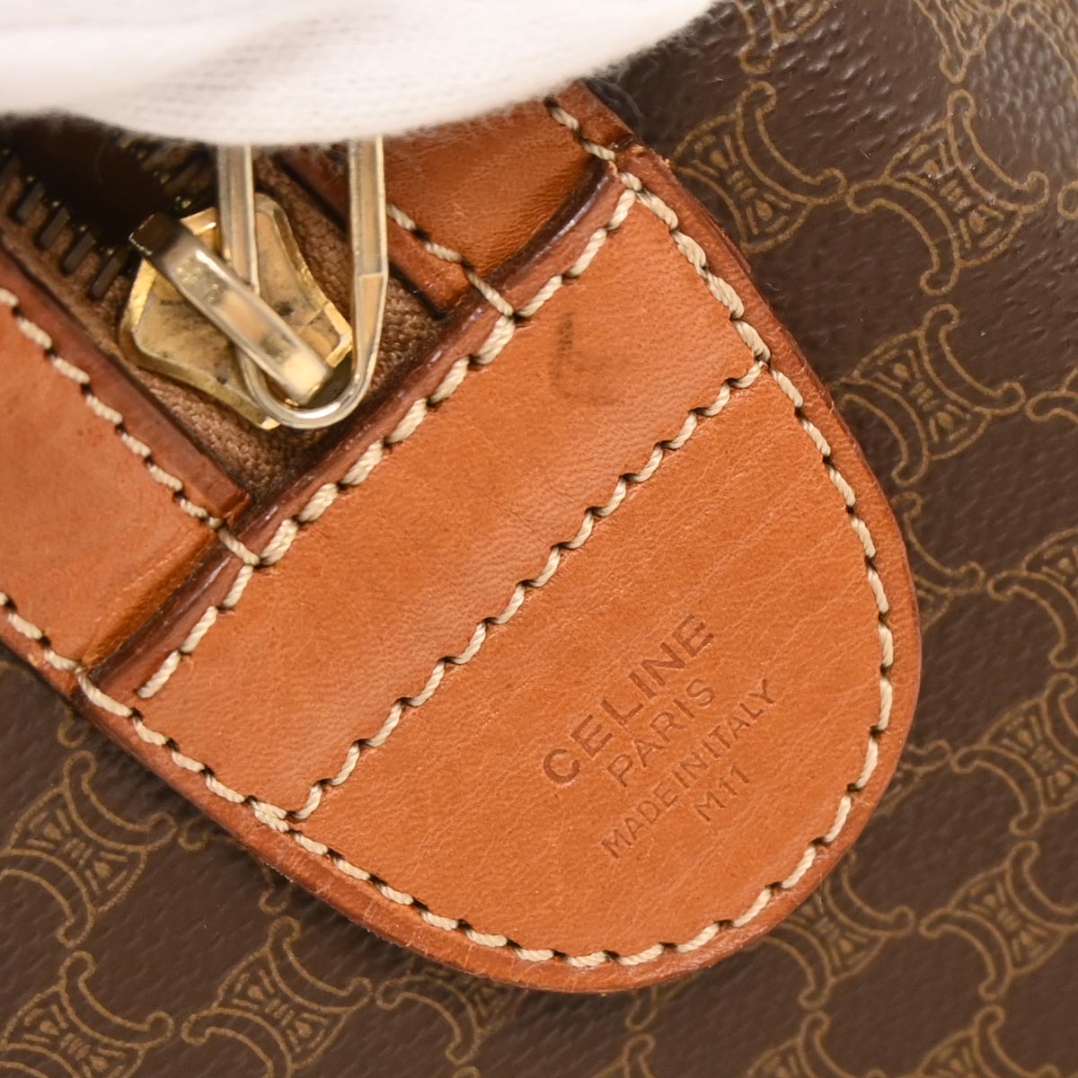 Celine Brown PVC Macadam Duffle Handbag