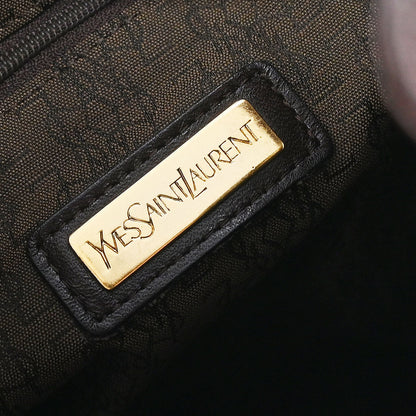 Yves Saint Laurent Brown PVC Bucket Drawstring Shoulder Bag