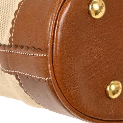 Loewe Beige Canvas Tote Shoulder Bag