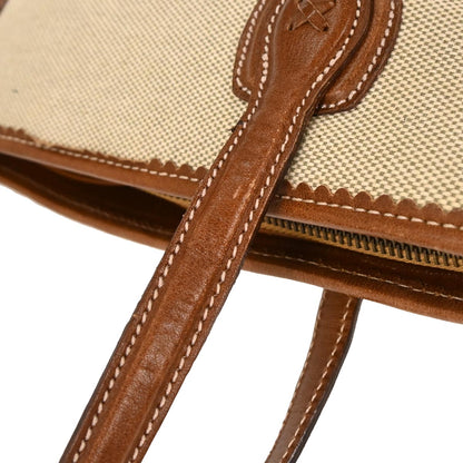 Loewe Beige Canvas Tote Shoulder Bag