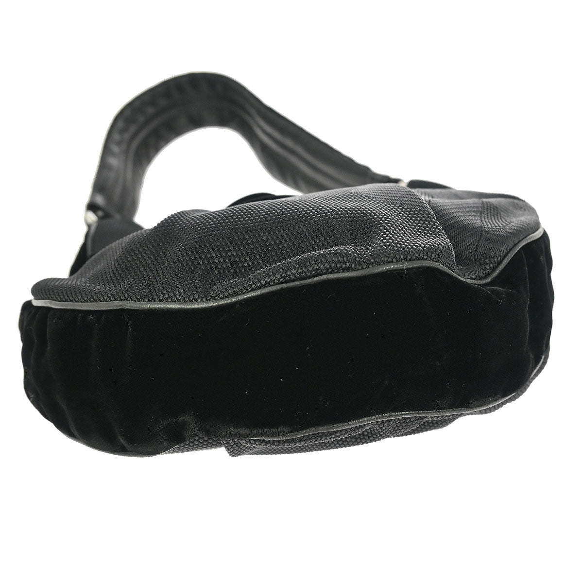 Yves Saint Laurent Black Nylon Rive Gauche Shoulder Bag