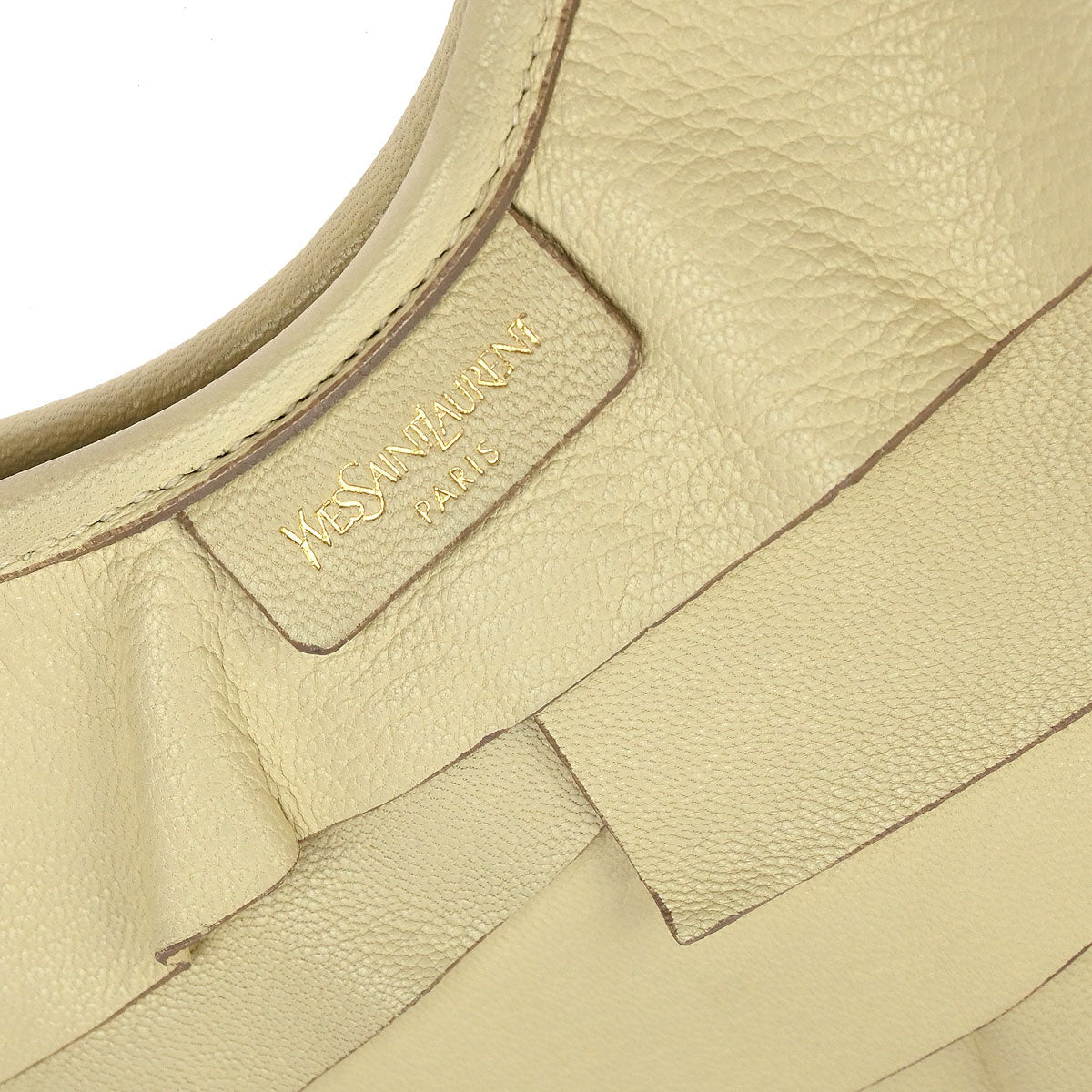 Yves Saint Laurent * Off-white Lizard Mombasa Handbag