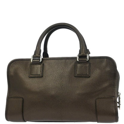 Loewe Metallic Brown Leather Amazona 28 Handbag
