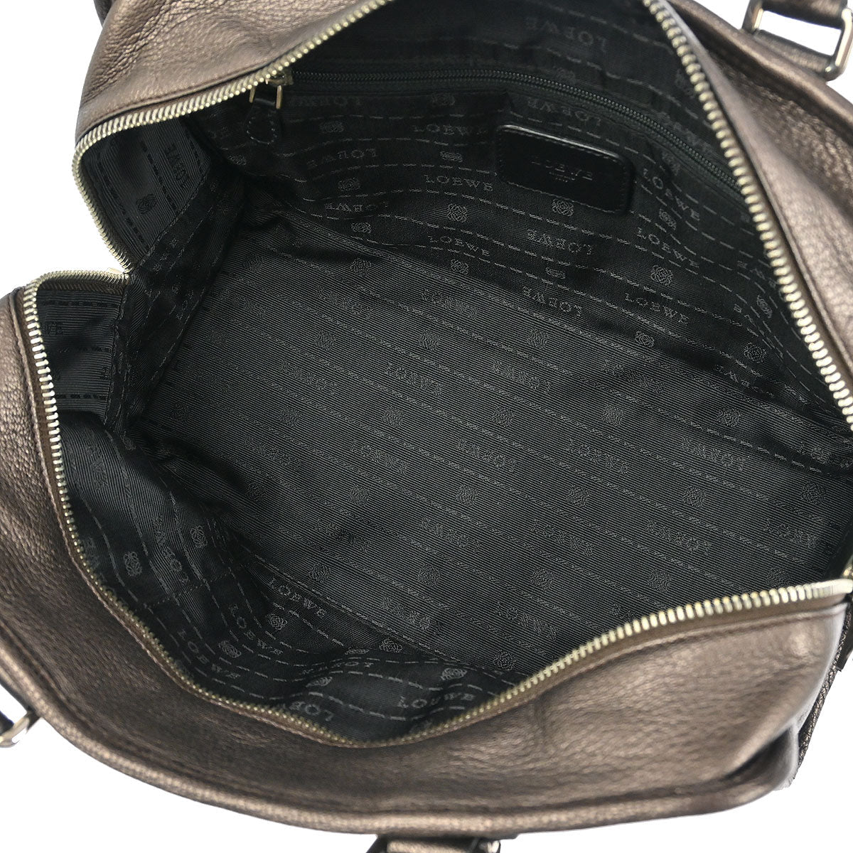 Loewe Metallic Brown Leather Amazona 28 Handbag