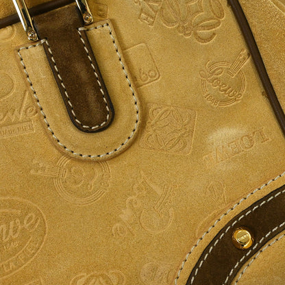 Loewe Beige Brown Suede Amazona 28 Handbag