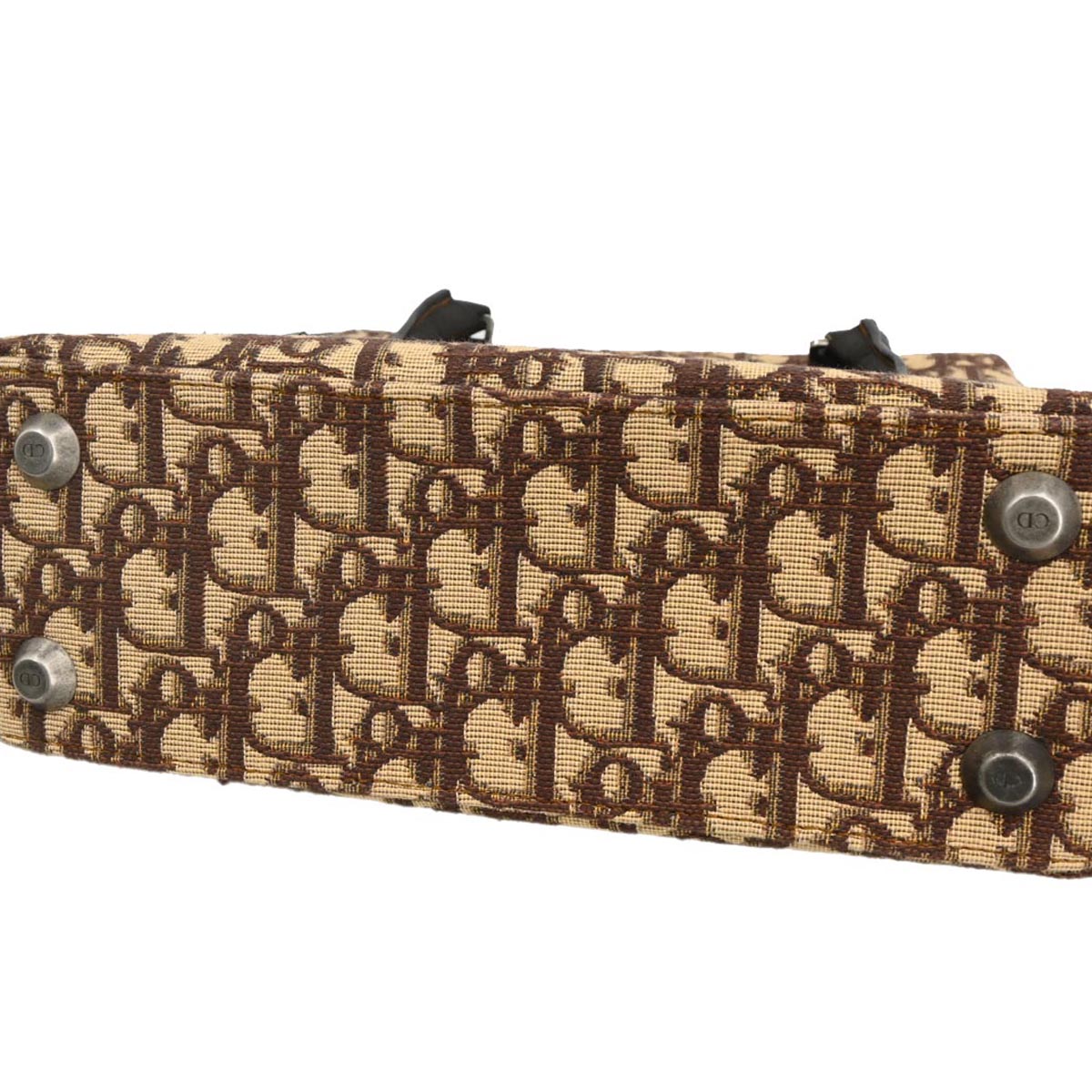 Christian Dior Beige Canvas Trotter Tote Handbag