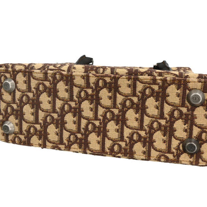 Christian Dior Beige Canvas Trotter Tote Handbag