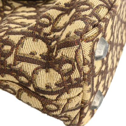 Christian Dior Beige Canvas Trotter Tote Handbag