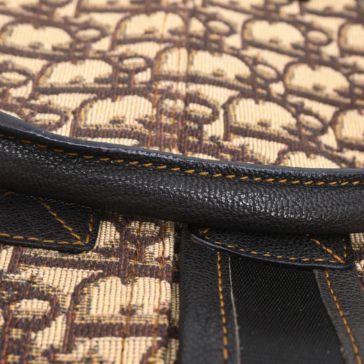 Christian Dior Beige Canvas Trotter Tote Handbag