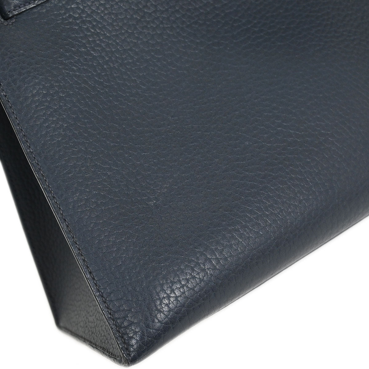 Hermes Blue Indigo Ardennes Kelly 28 Sellier Handbag