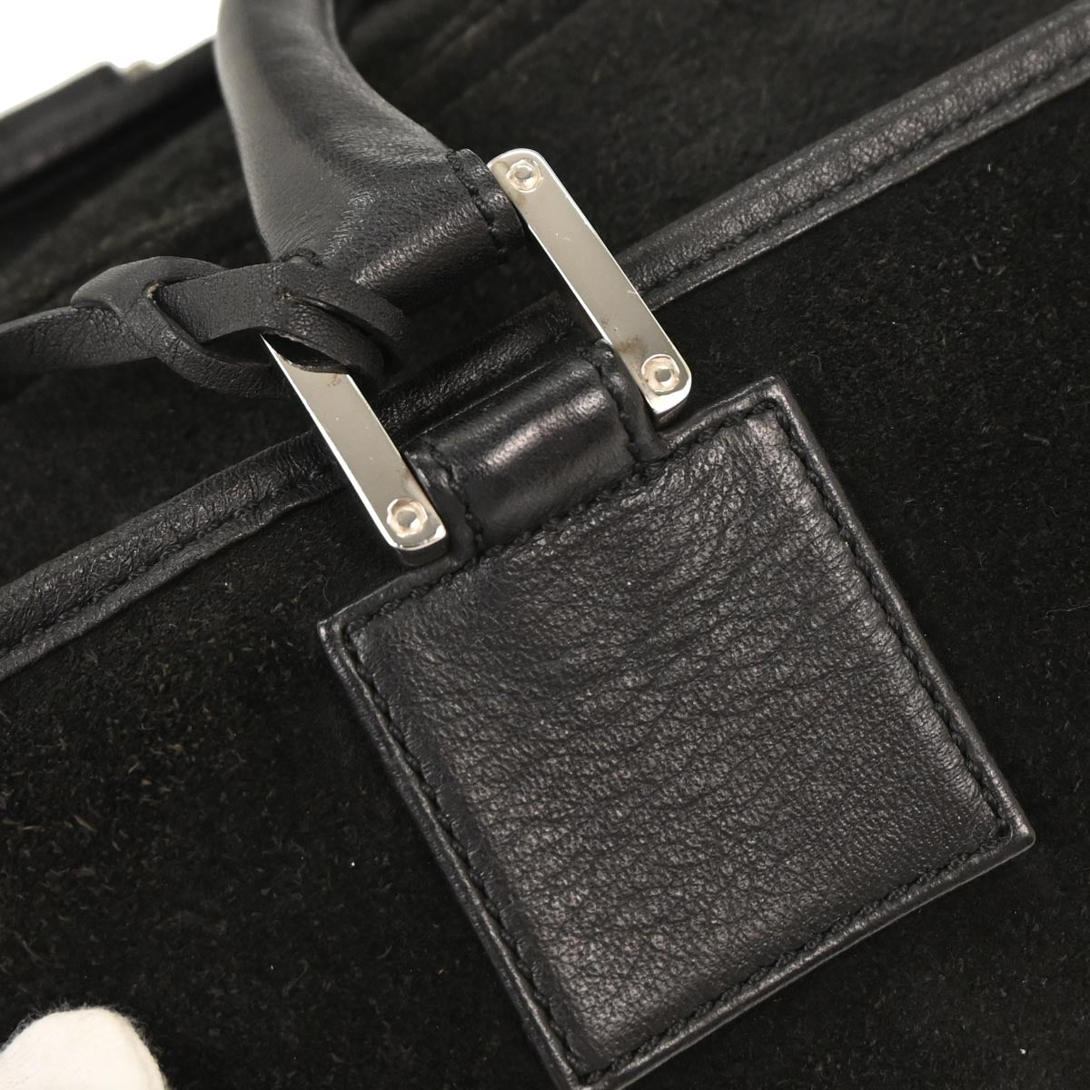 Loewe Black Suede Amazona 36 Handbag