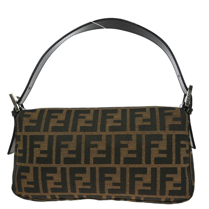 Fendi Brown Canvas Zucca Baguette Handbag