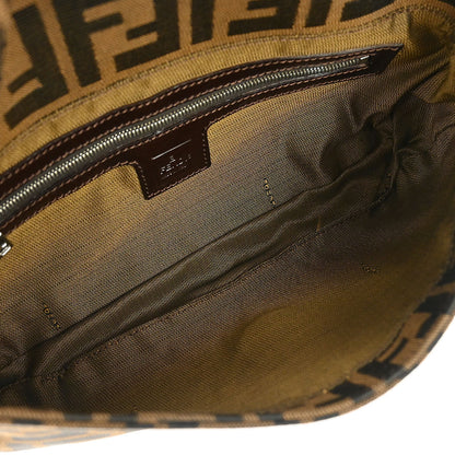 Fendi Brown Canvas Zucca Baguette Handbag