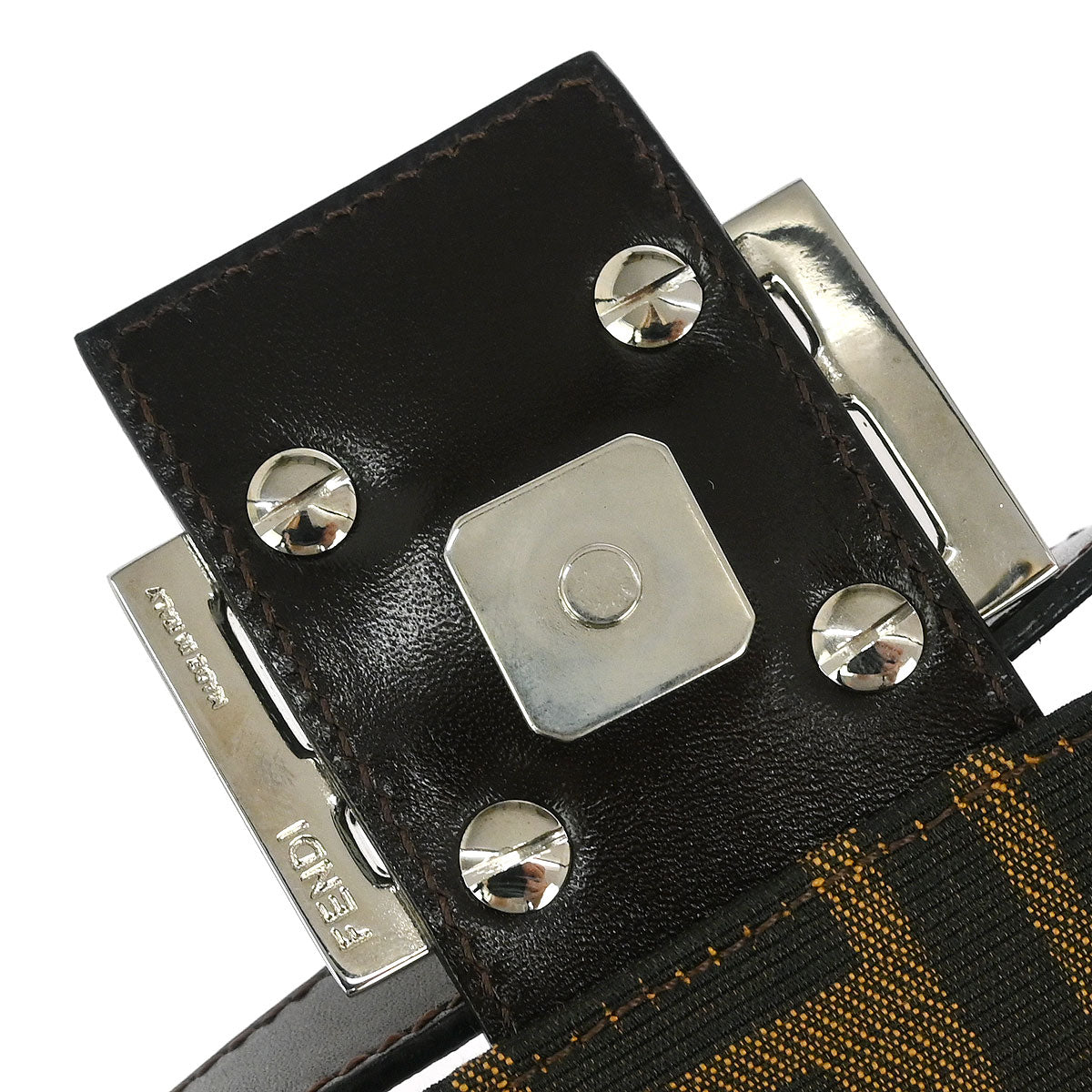 Fendi Brown Canvas Zucca Baguette Handbag