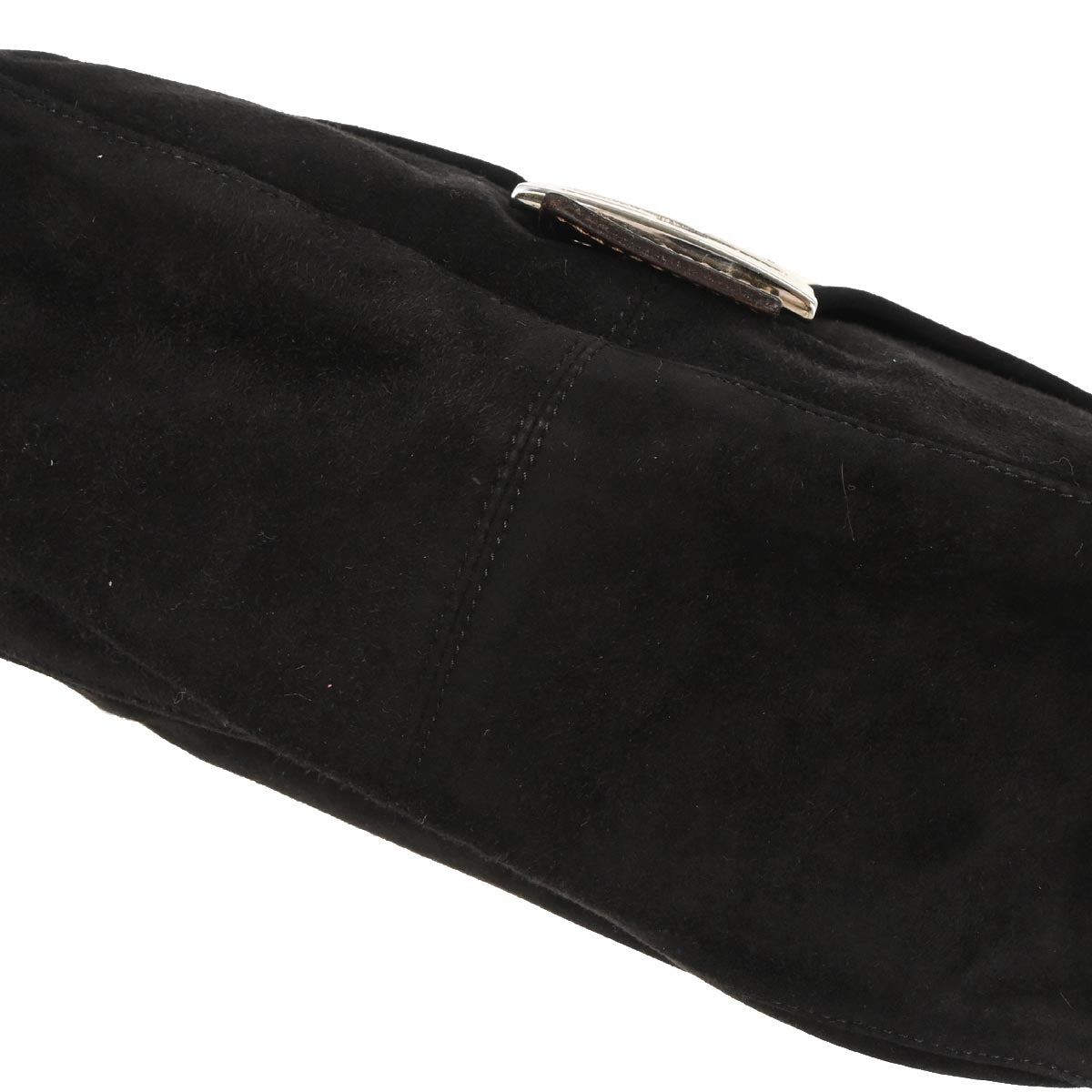 Fendi Black Suede Mamma Baguette Handbag