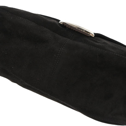 Fendi Black Suede Mamma Baguette Handbag