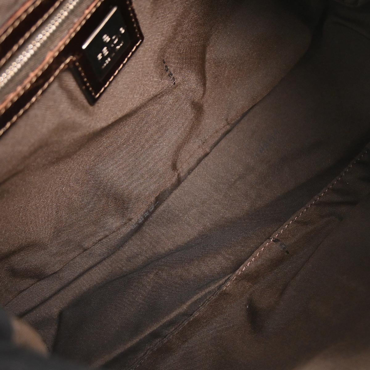 Fendi Black Suede Mamma Baguette Handbag