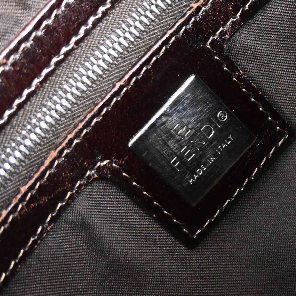 Fendi Black Suede Mamma Baguette Handbag