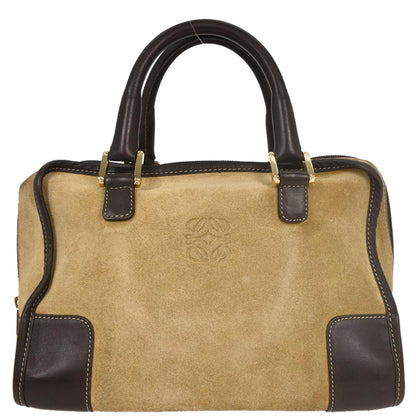 Loewe Beige Suede Amazona 28 Handbag