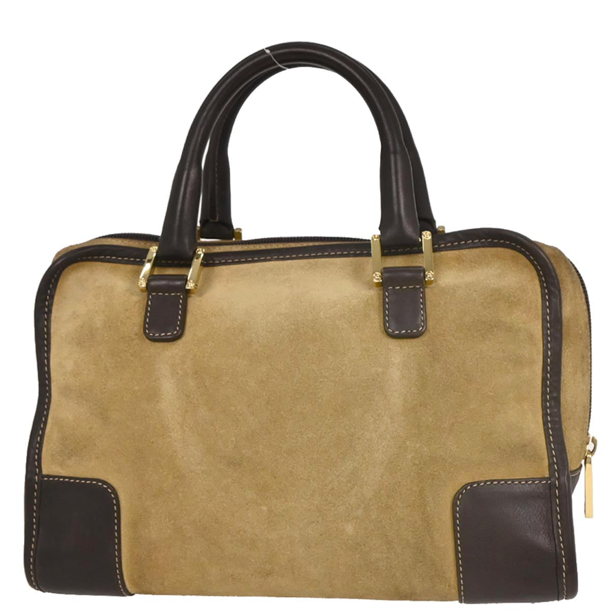 Loewe Beige Suede Amazona 28 Handbag