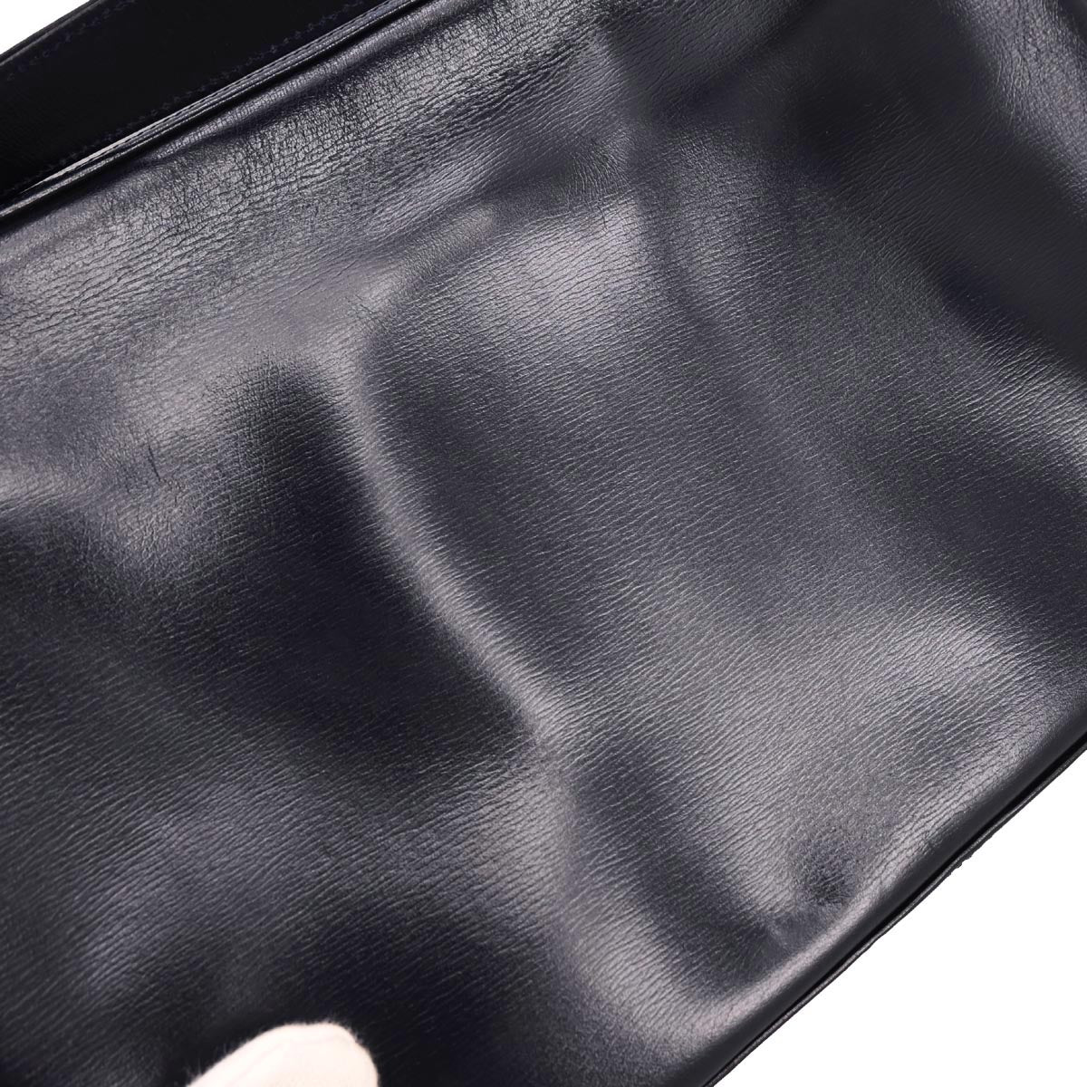 Cartier Navy Leather Sapphire Shoulder Bag