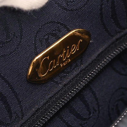 Cartier Navy Leather Sapphire Shoulder Bag