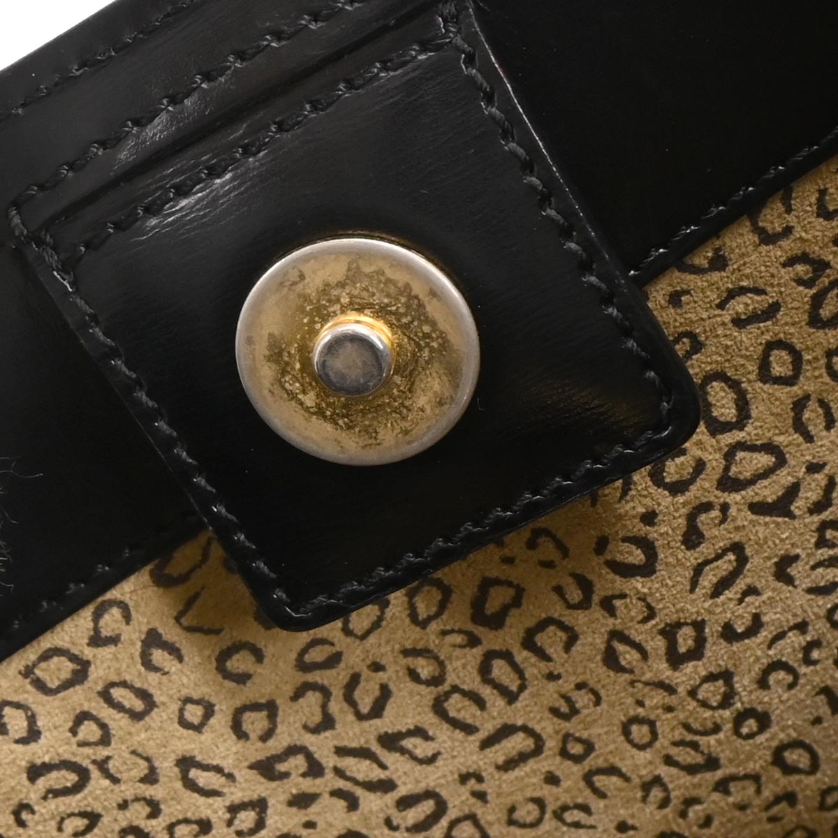 Cartier Black Leather Panthere Tote Handbag