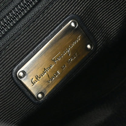 Salvatore Ferragamo Black Nylon Vara Bow Handbag