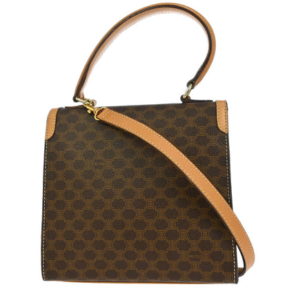 Celine Brown Macadam 2way Shoulder Handbag