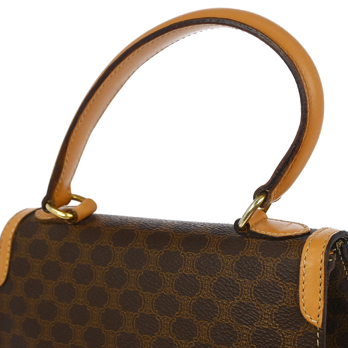 Celine Brown Macadam 2way Shoulder Handbag