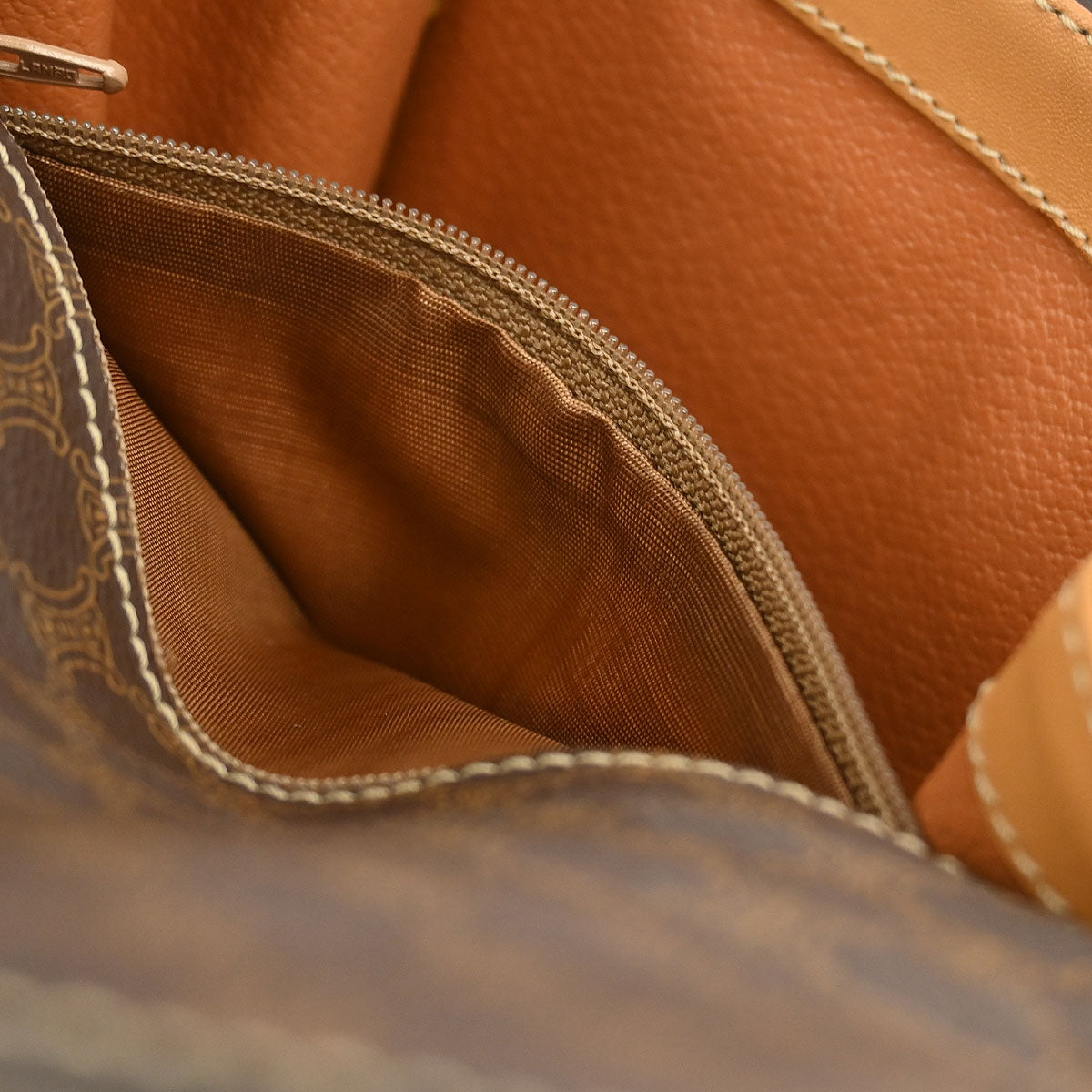 Celine Brown Macadam 2way Shoulder Handbag