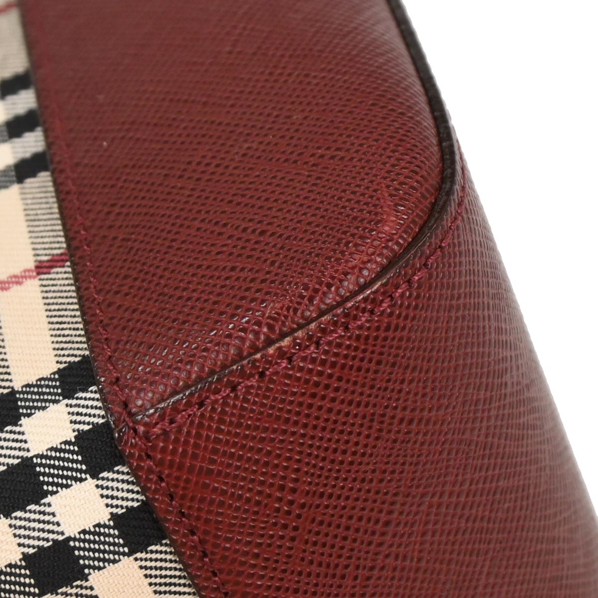 Burberry Beige Canvas Burberry Check Tote Handbag